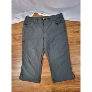 Eddie Bauer Gray Wimans Size 16 Nylon Capri Pants  Camping Hiking